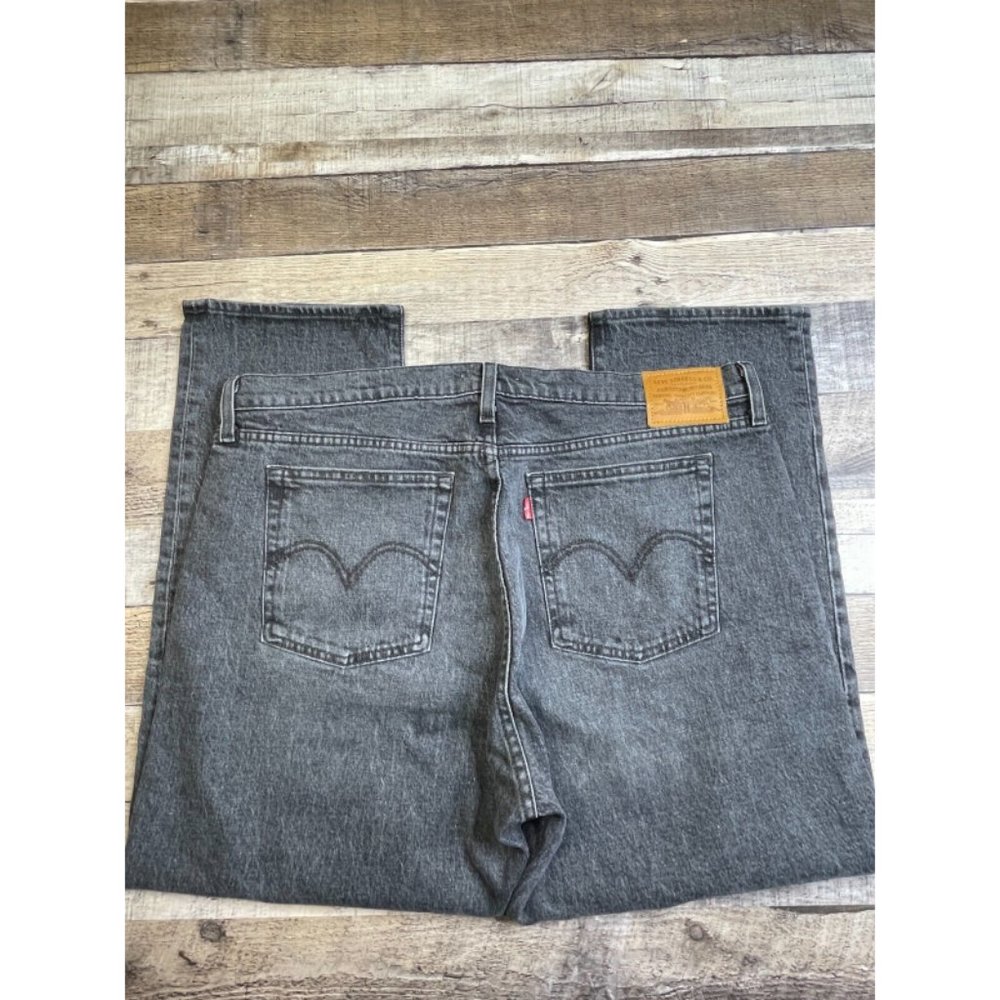 Levis Women 18 Wedgie Gray Jeans Button Fly Premium High Rise Straight Stretch